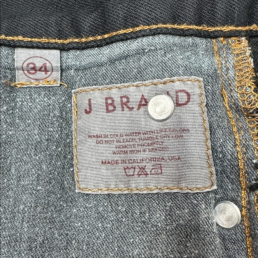 J Brand Women's Dark Wash Mid Rise Straight Leg Jeans Size 34‎ - Picture 9 of 15